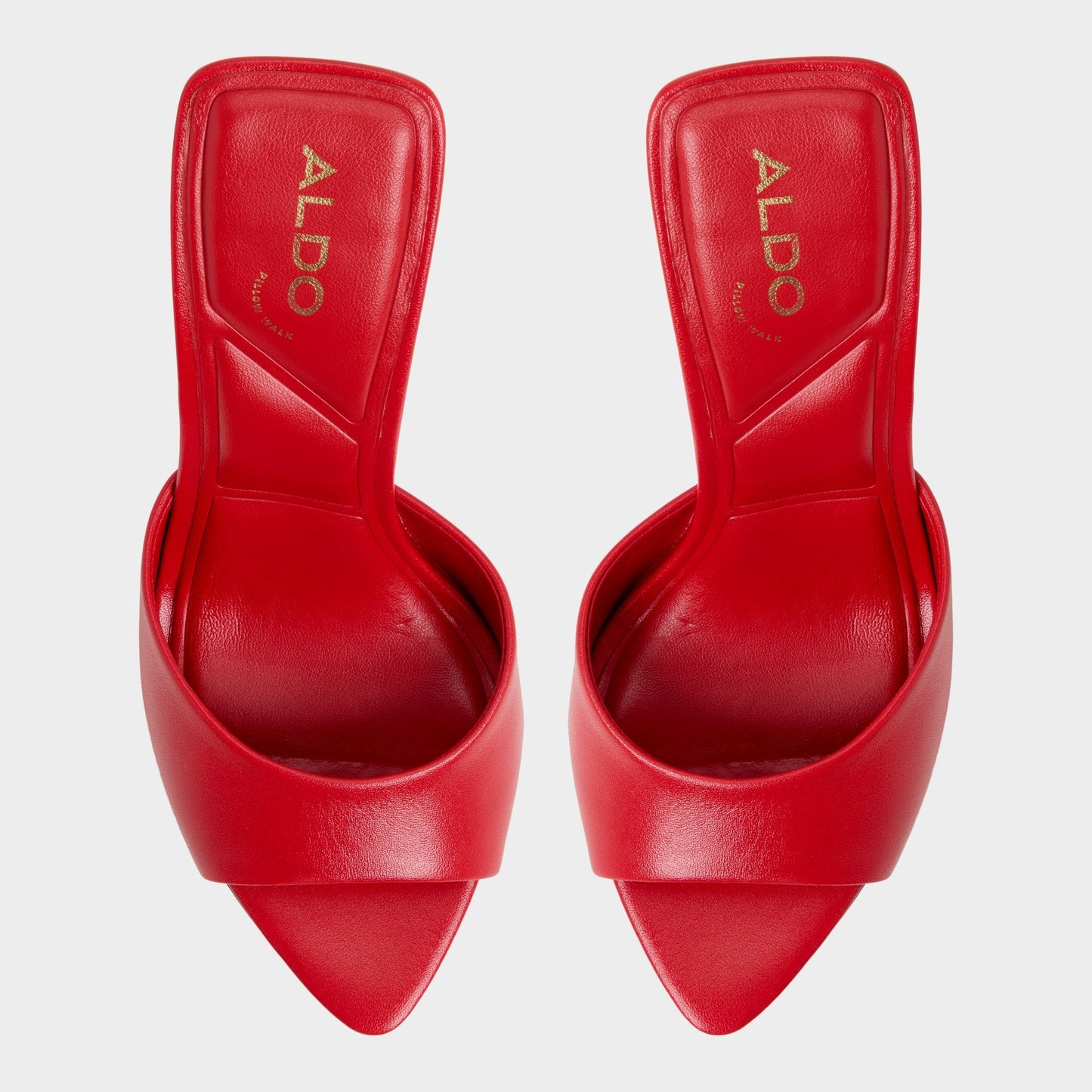 Madelan in Bright Red - Heeled mule, Stiletto heel - Bright Red