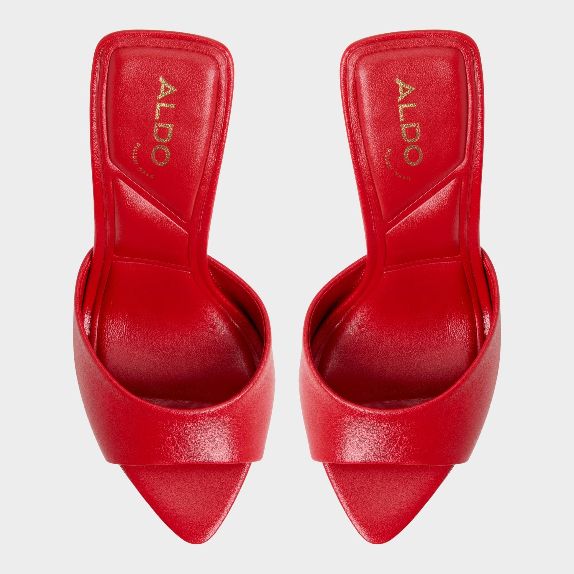 Madelan in Bright Red - Heeled mule, Stiletto heel - Bright Red