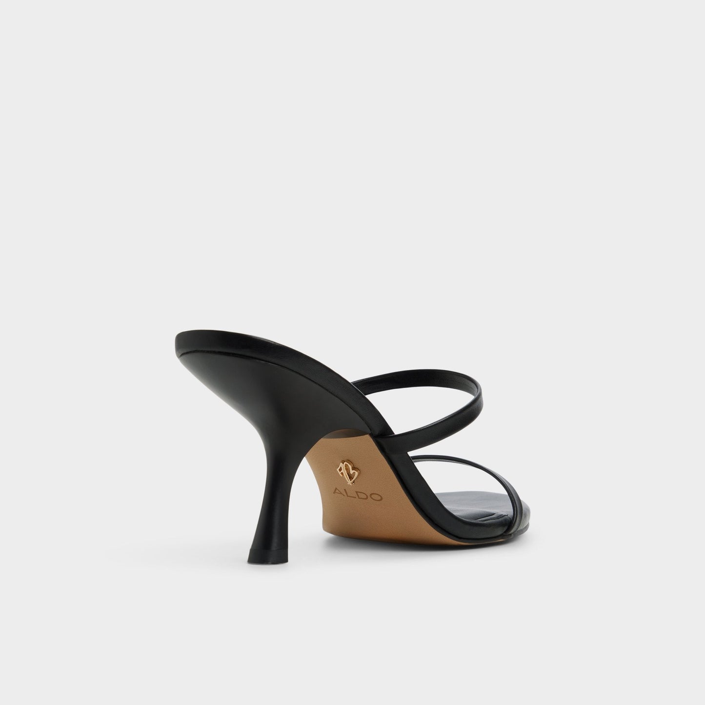 Avelinda in Black - Heeled mule - Black