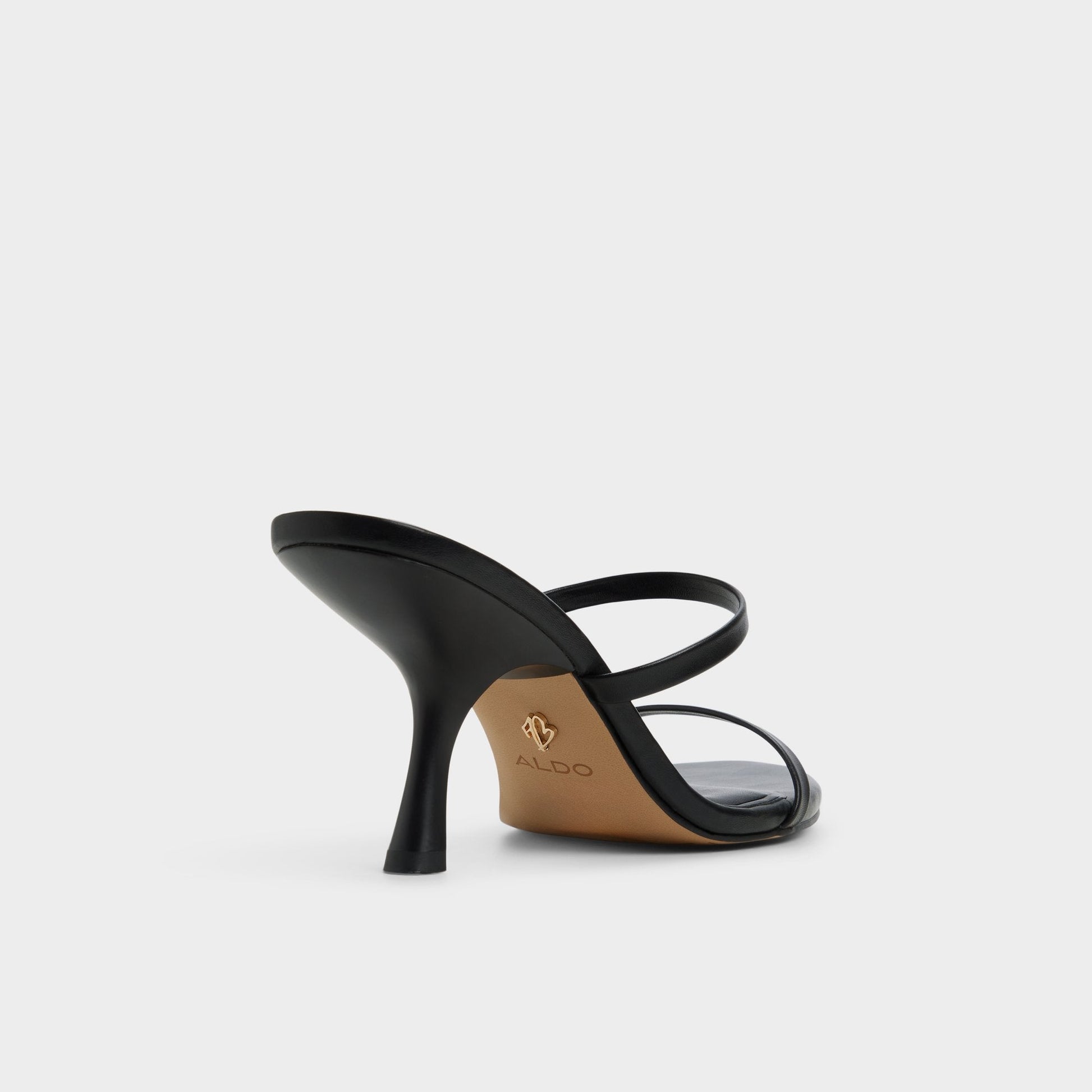 Avelinda in Black - Heeled mule - Black