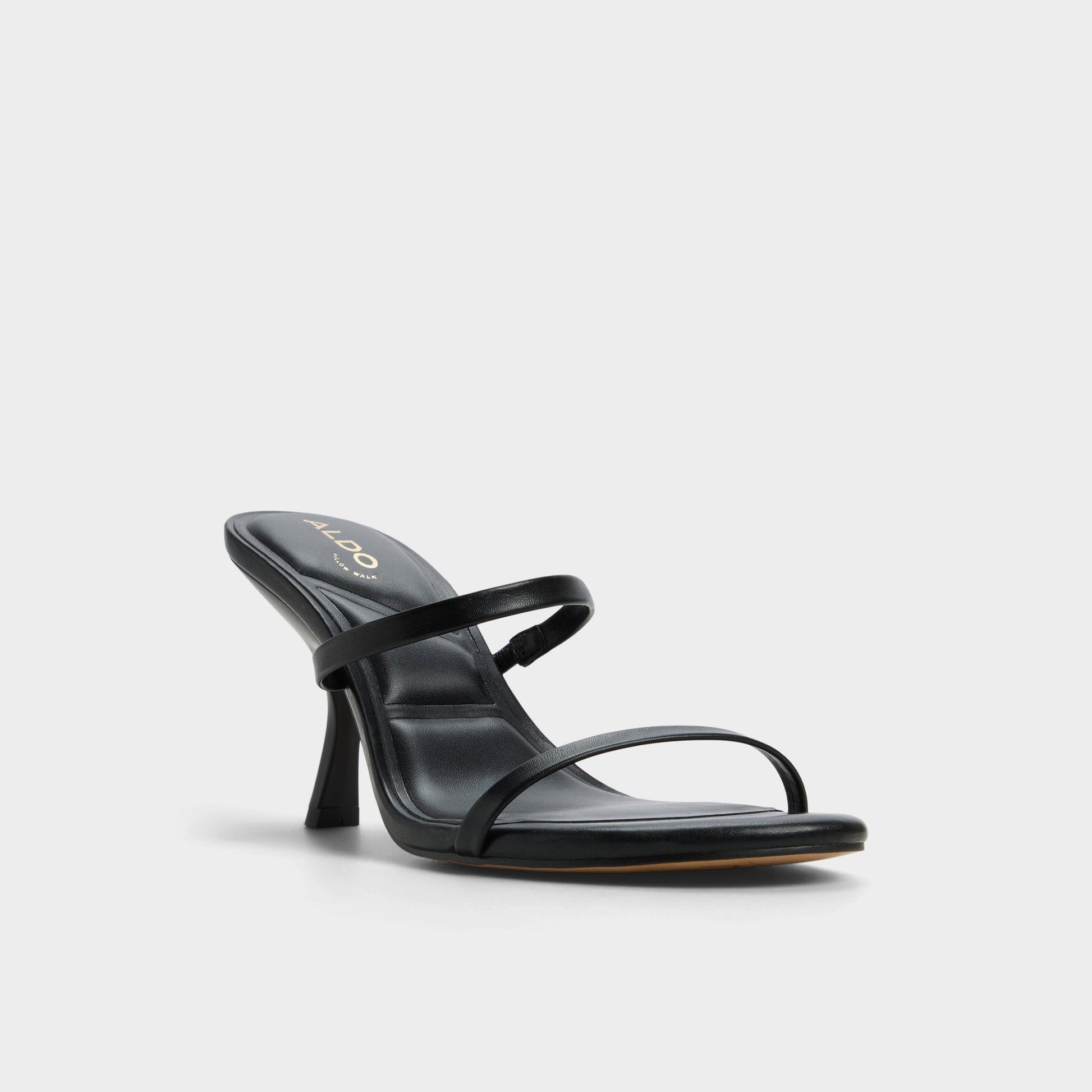 Avelinda in Black - Heeled mule - Black