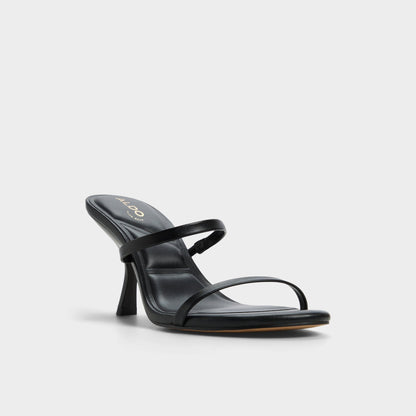 Avelinda in Black - Heeled mule - Black