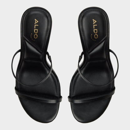 Avelinda in Black - Heeled mule - Black