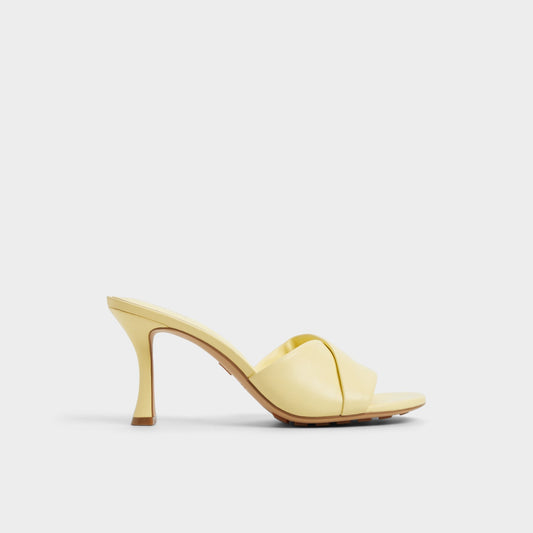 Lyhanna Light Yellow Women's Heeled mules - Heeled mule, Stiletto heel - Light Yellow
