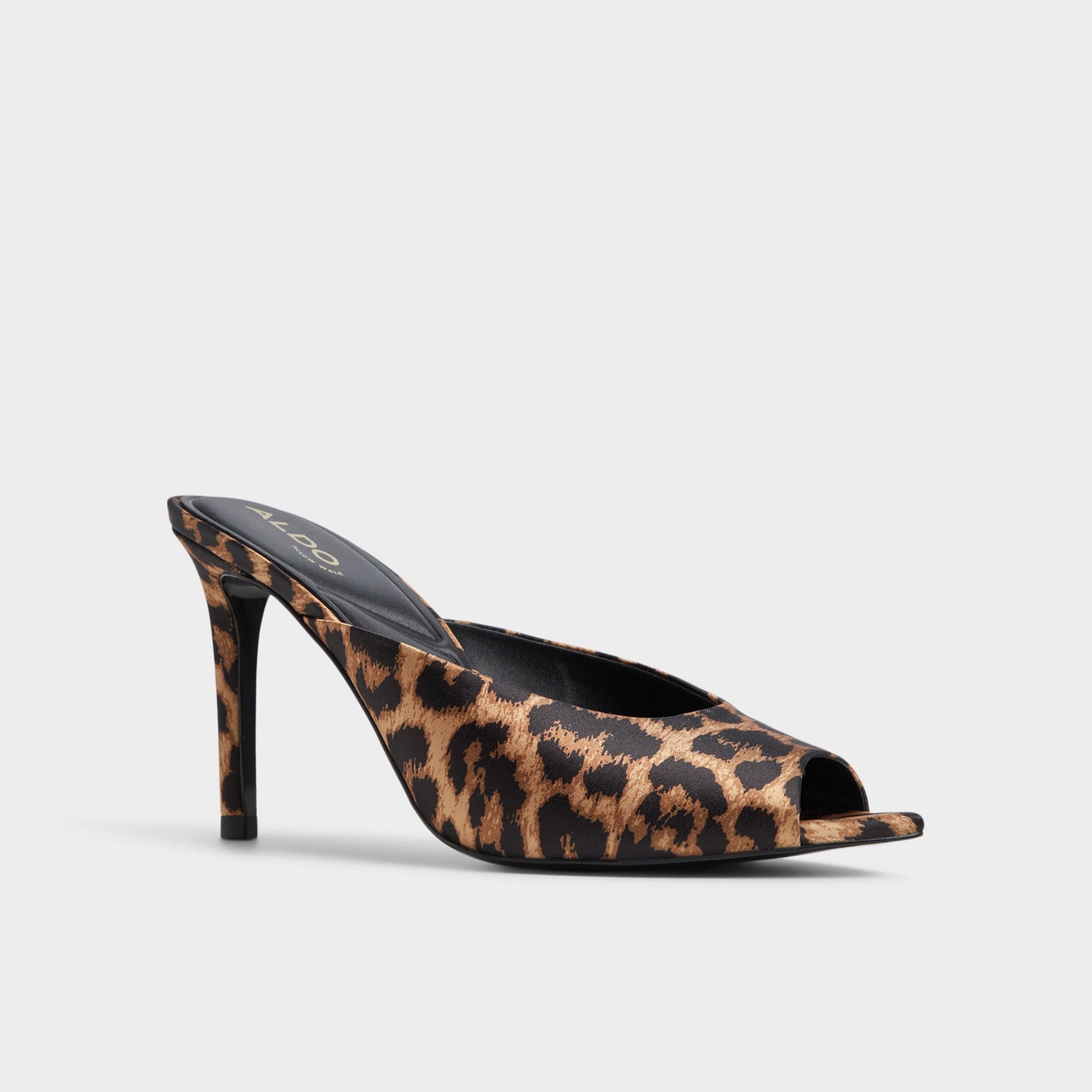 Elenara Brown Multi Women's Heeled mules - Heeled mule, Stiletto heel - Brown Multi