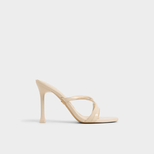Velaia Light Beige Women's Heeled mules - Heeled mule, Stiletto heel - Light Beige