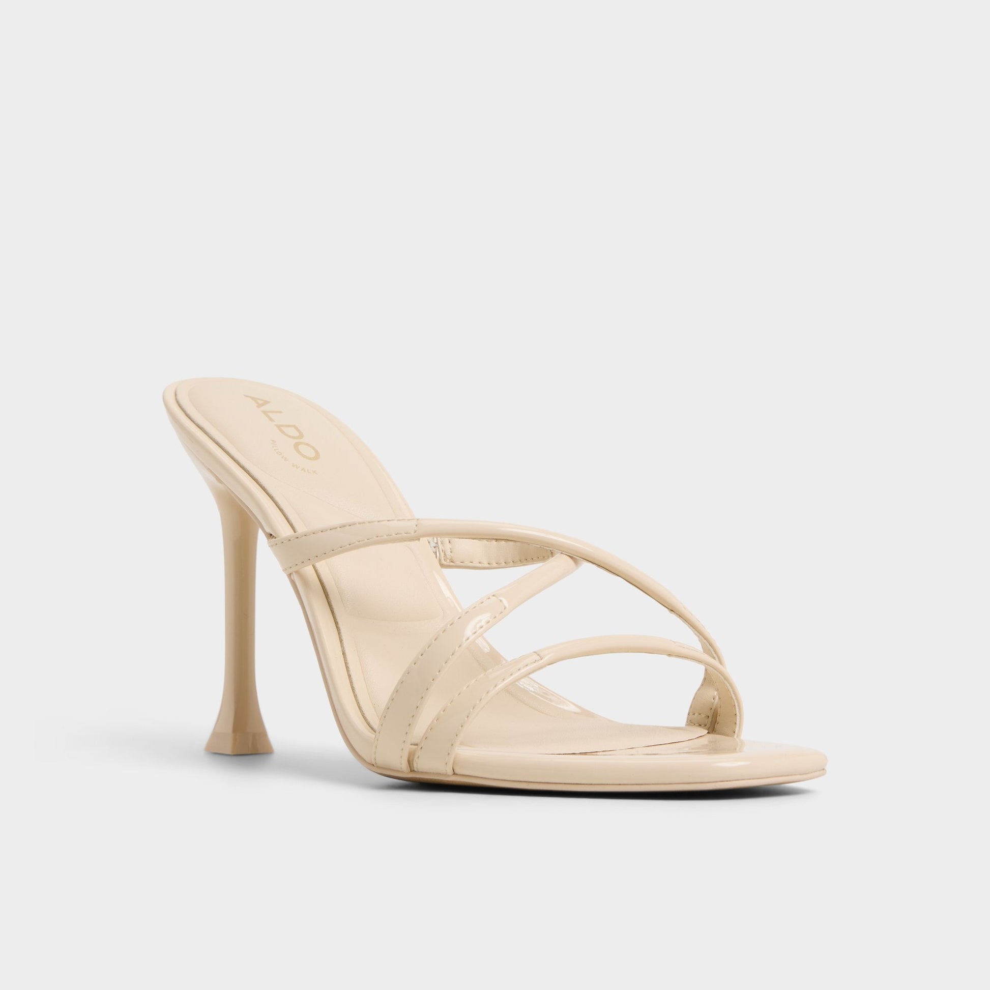 Velaia Light Beige Women's Heeled mules - Heeled mule, Stiletto heel - Light Beige