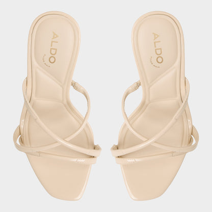 Velaia Light Beige Women's Heeled mules - Heeled mule, Stiletto heel - Light Beige