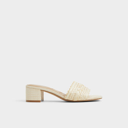 Claudina Natural Women's Block heels - Heeled mule, Block heel - Natural