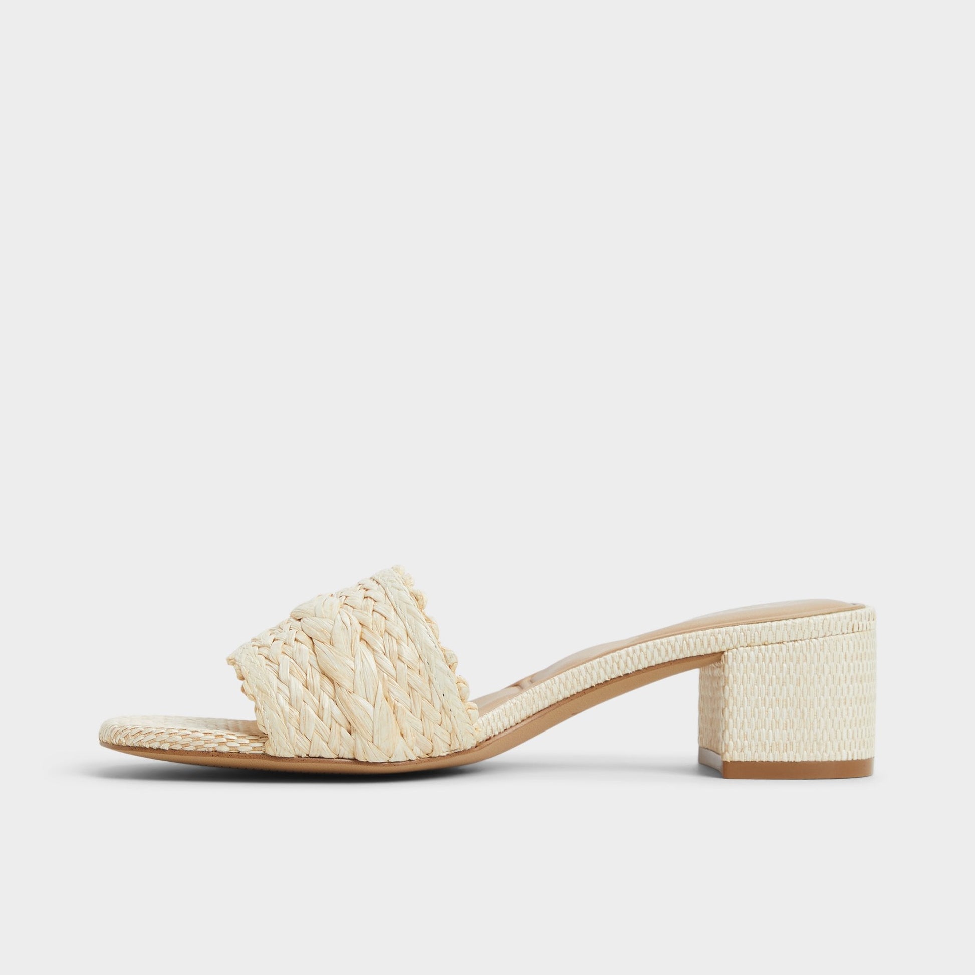 Claudina Natural Women's Block heels - Heeled mule, Block heel - Natural
