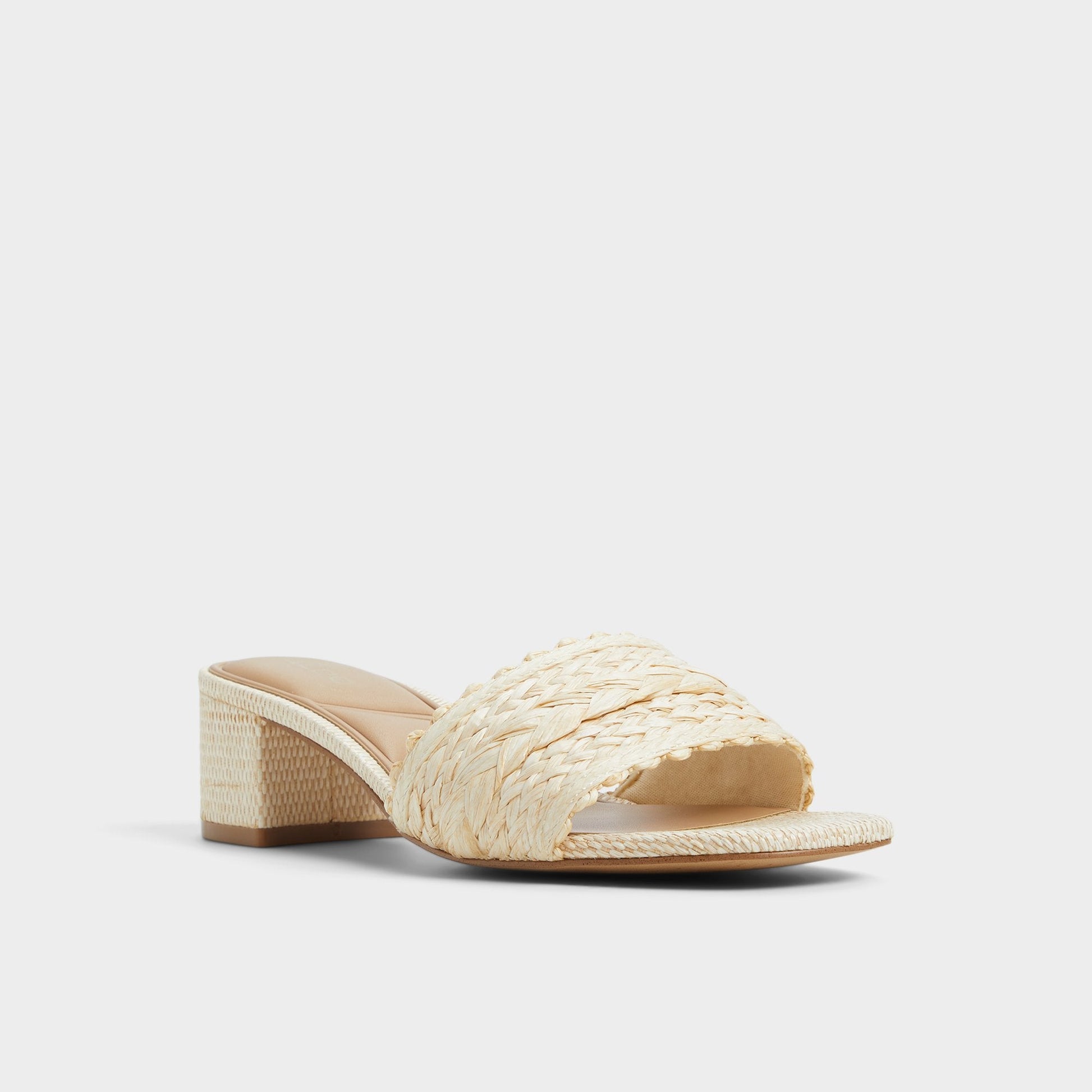 Claudina Natural Women's Block heels - Heeled mule, Block heel - Natural