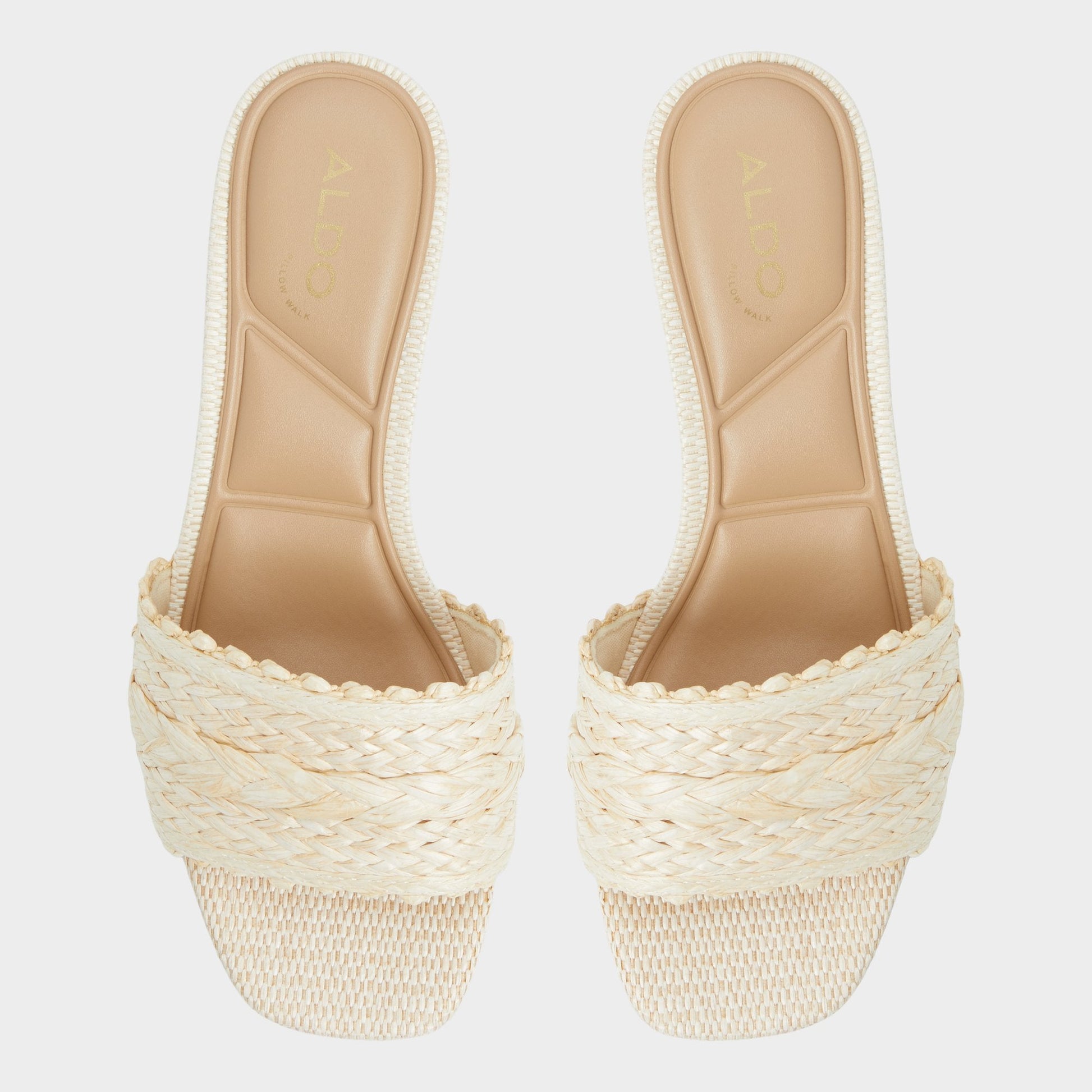 Claudina Natural Women's Block heels - Heeled mule, Block heel - Natural