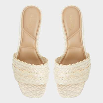 Claudina Natural Women's Block heels - Heeled mule, Block heel - Natural