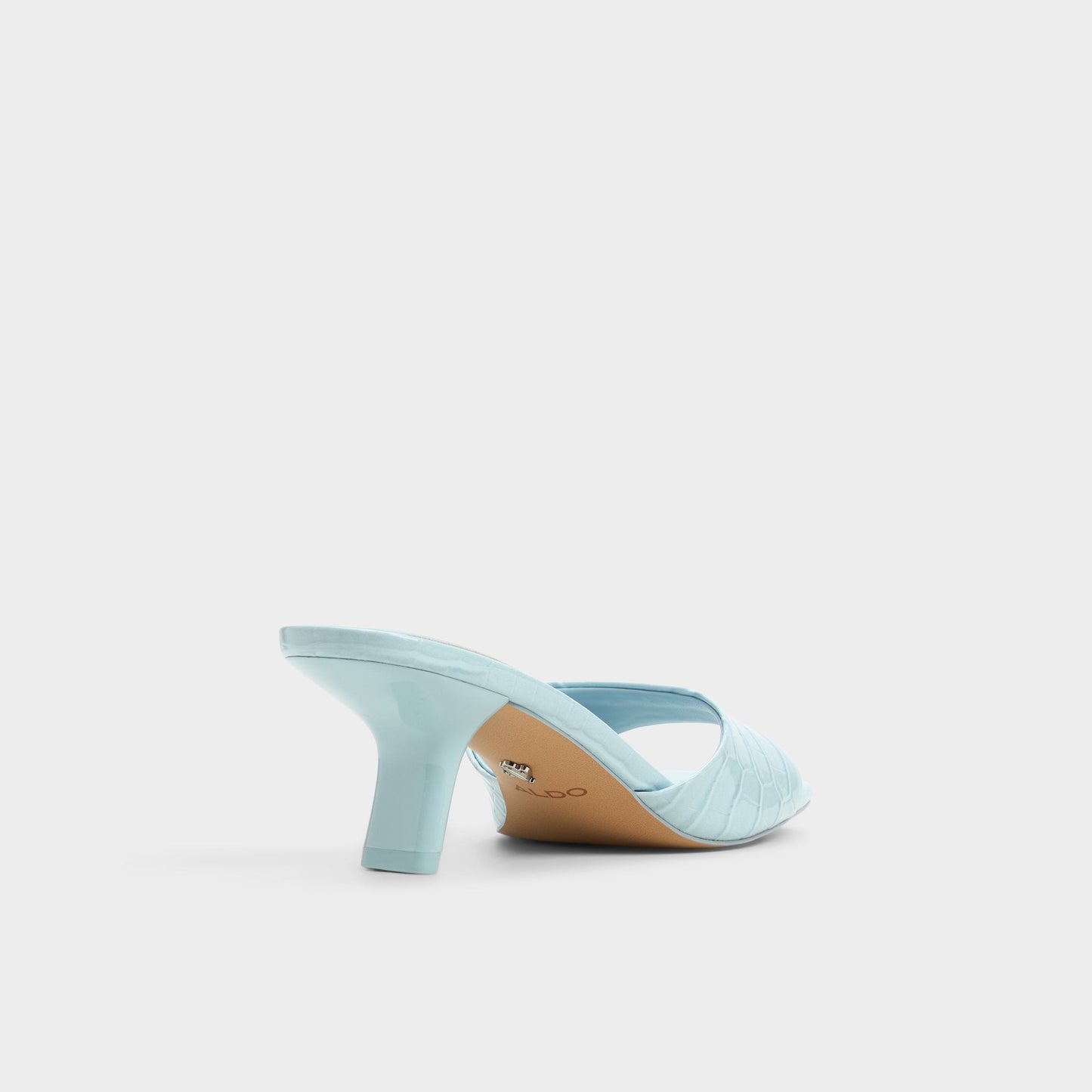 Enchanting Pastel Blue Women's Heeled mules - Heeled mule, Kitten heel - Pastel Blue