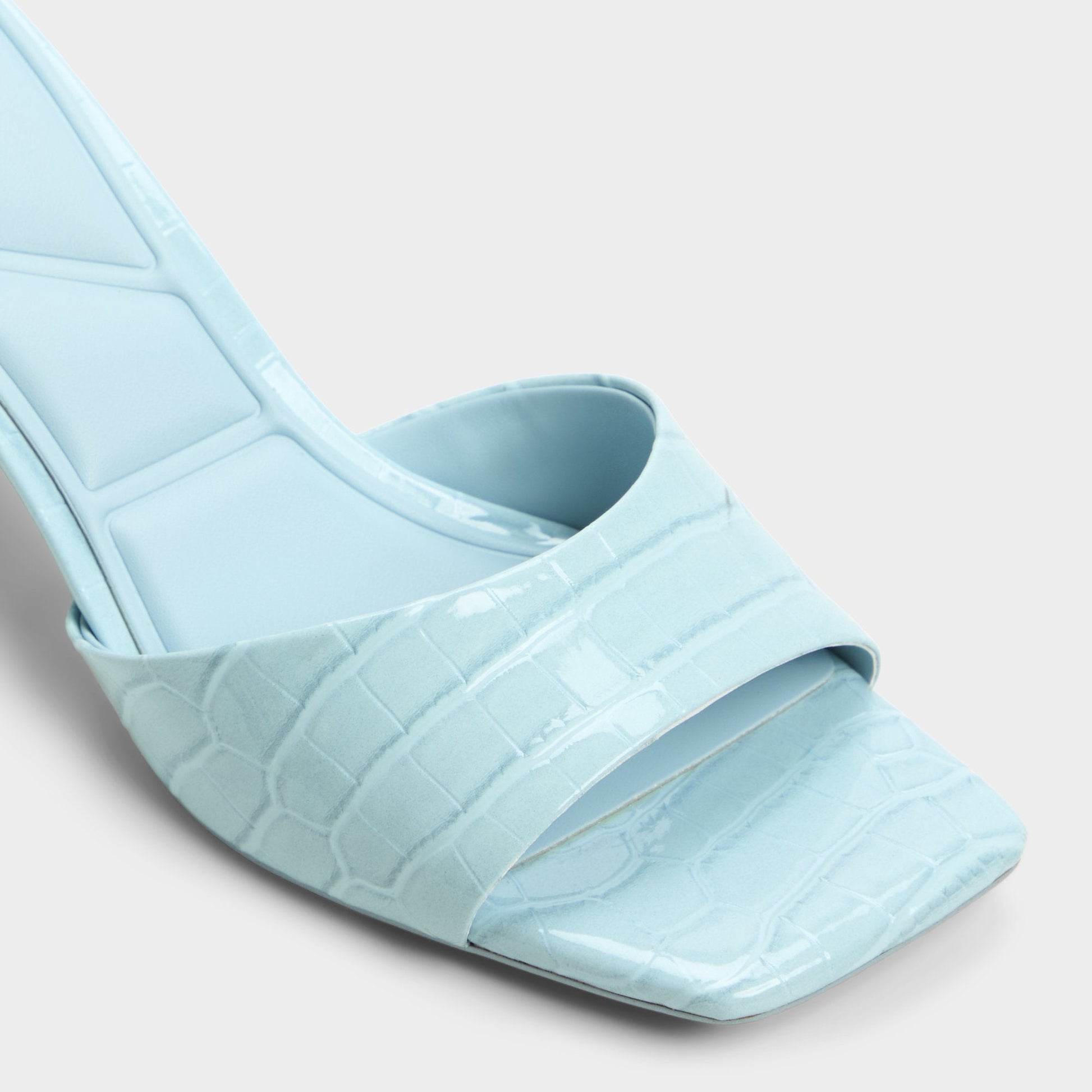 Enchanting Pastel Blue Women's Heeled mules - Heeled mule, Kitten heel - Pastel Blue