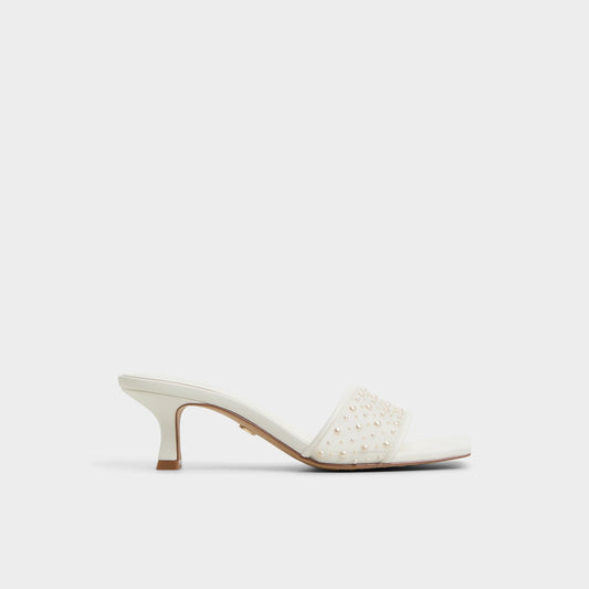 Pearlia White Women's Heeled mules - Heeled mule - White