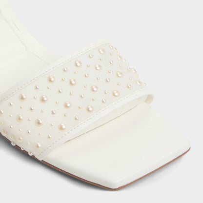 Pearlia White Women's Heeled mules - Heeled mule - White