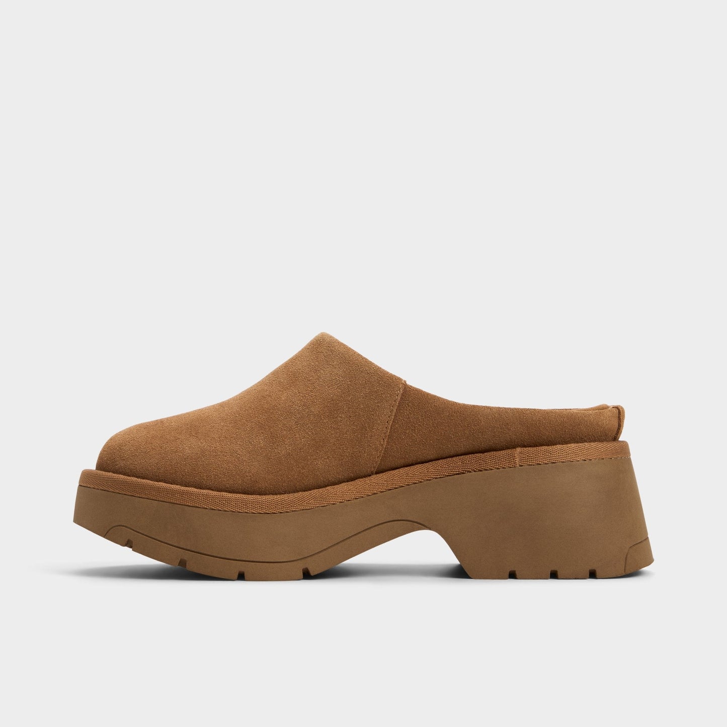 Academia Camel Women's Cold Weather Shoes - Heeled mule, Lug sole - Camel