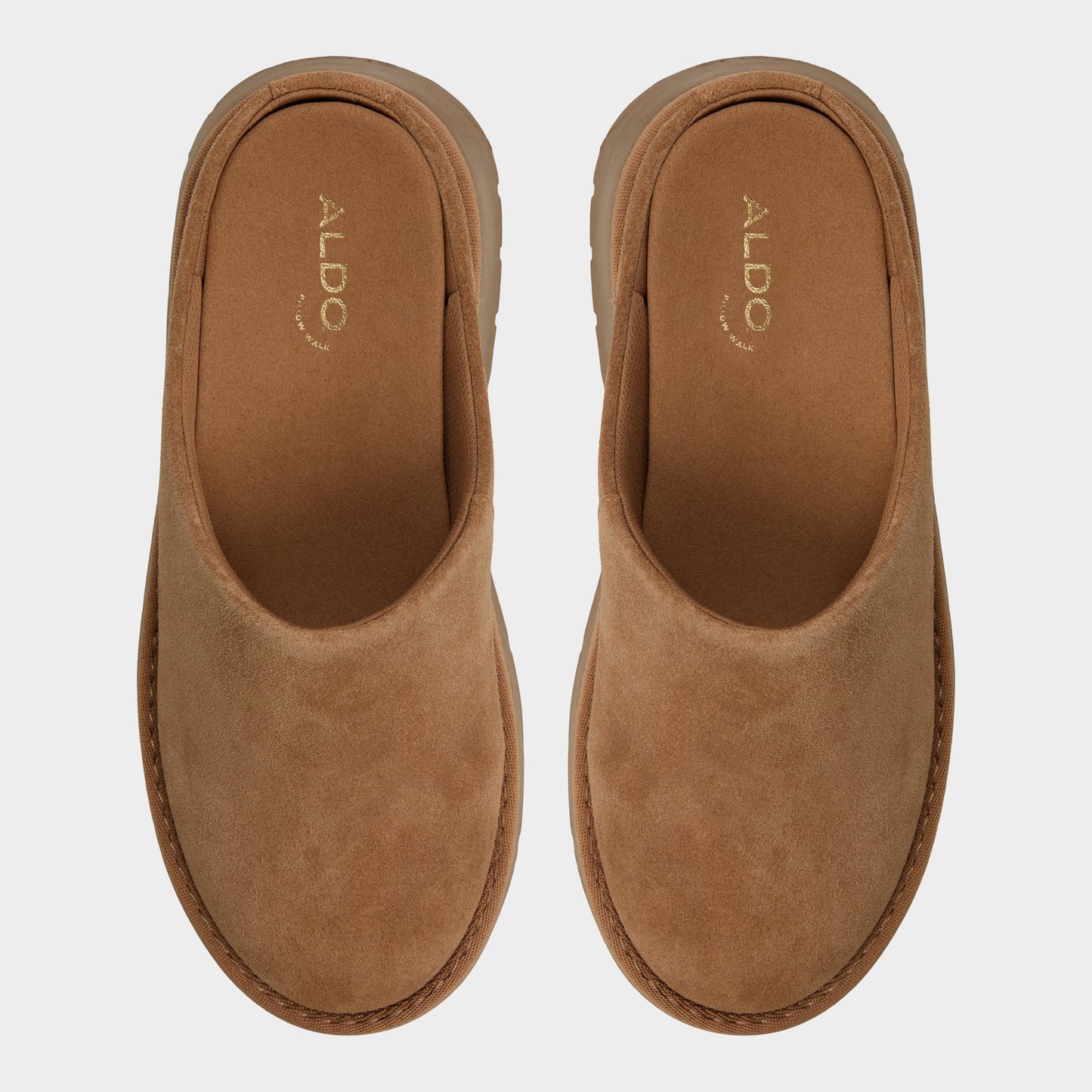 Academia Camel Women's Cold Weather Shoes - Heeled mule, Lug sole - Camel