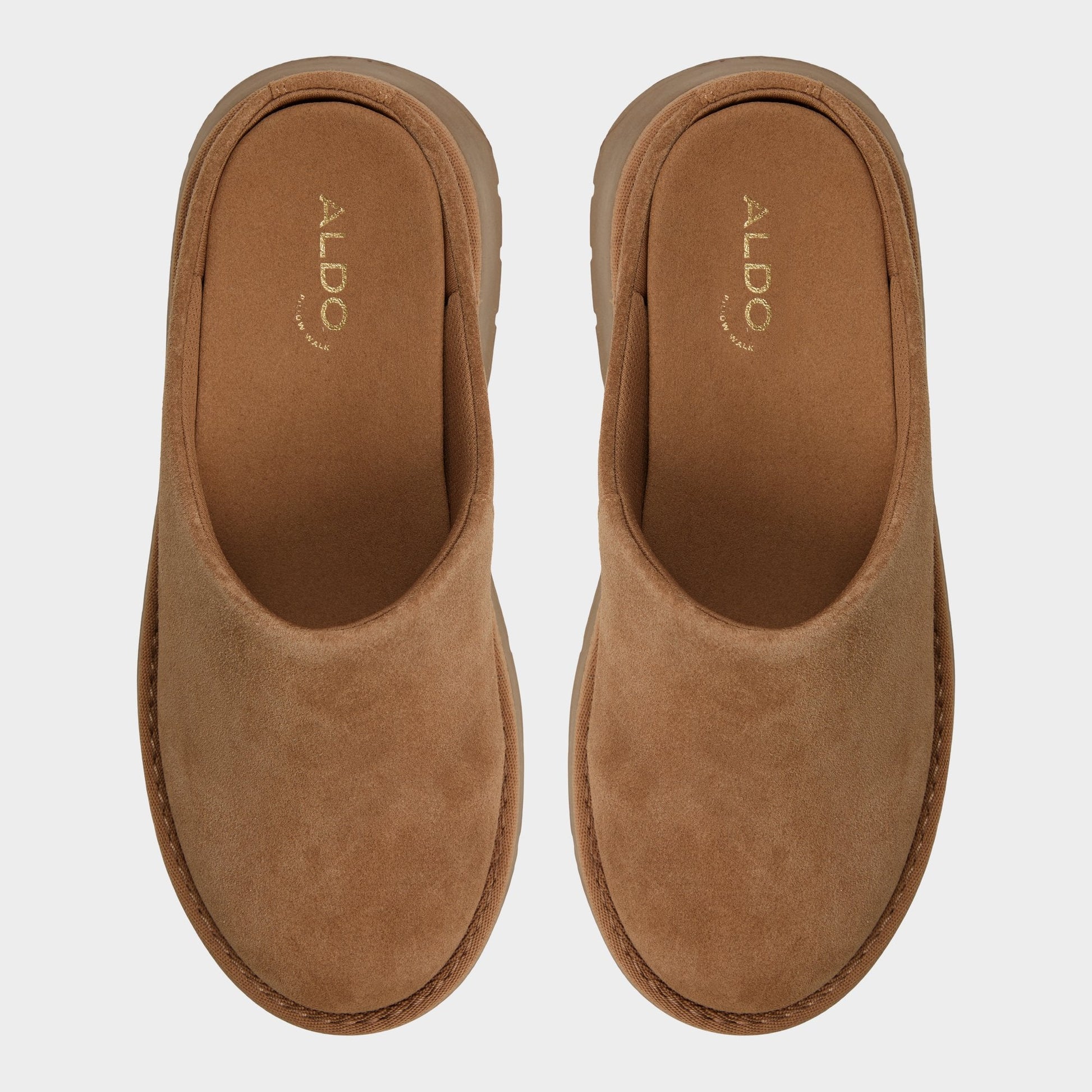 Academia Camel Women's Cold Weather Shoes - Heeled mule, Lug sole - Camel