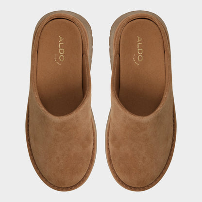 Academia Camel Women's Cold Weather Shoes - Heeled mule, Lug sole - Camel