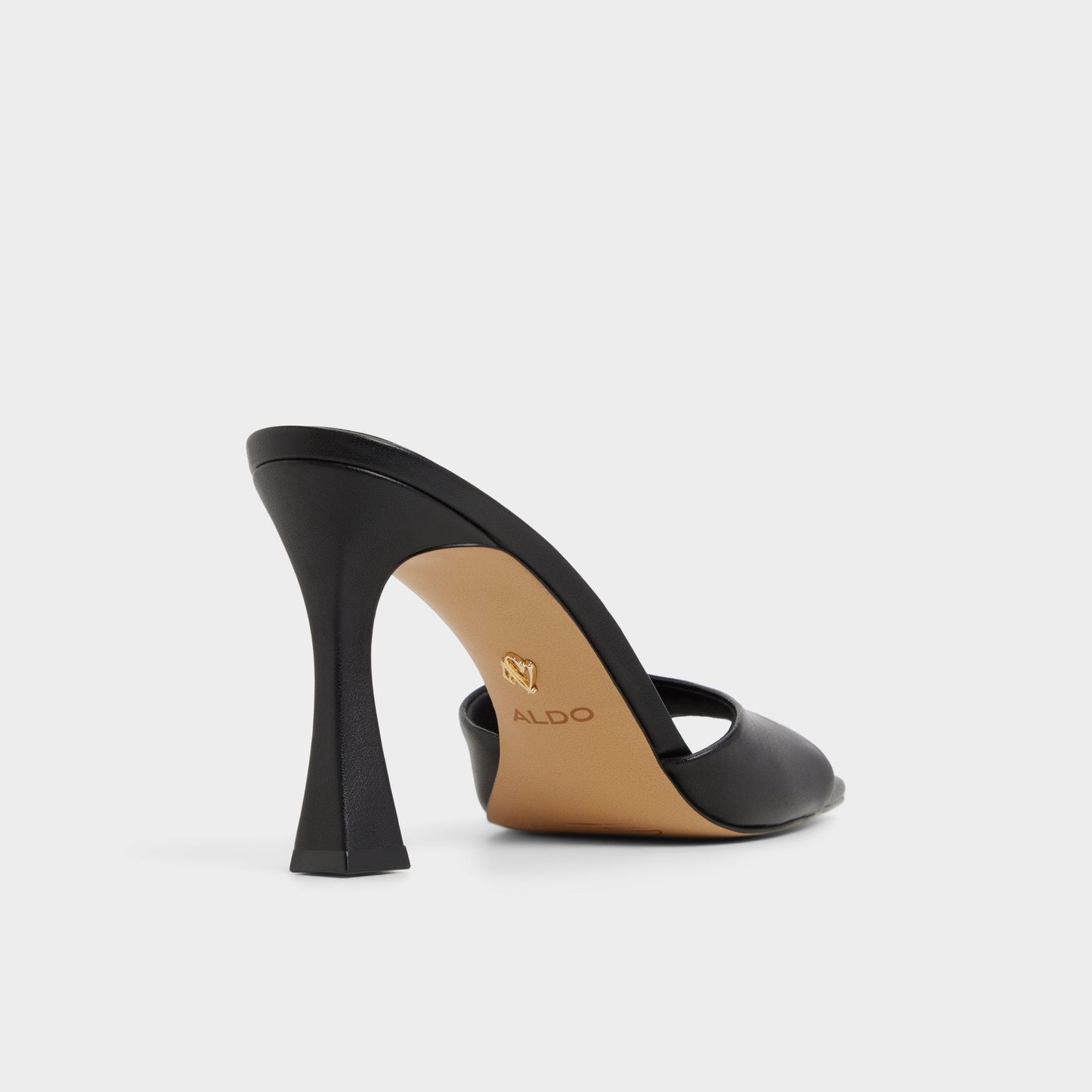 Jennifer in Black - Heeled mule, Stiletto heel - Black