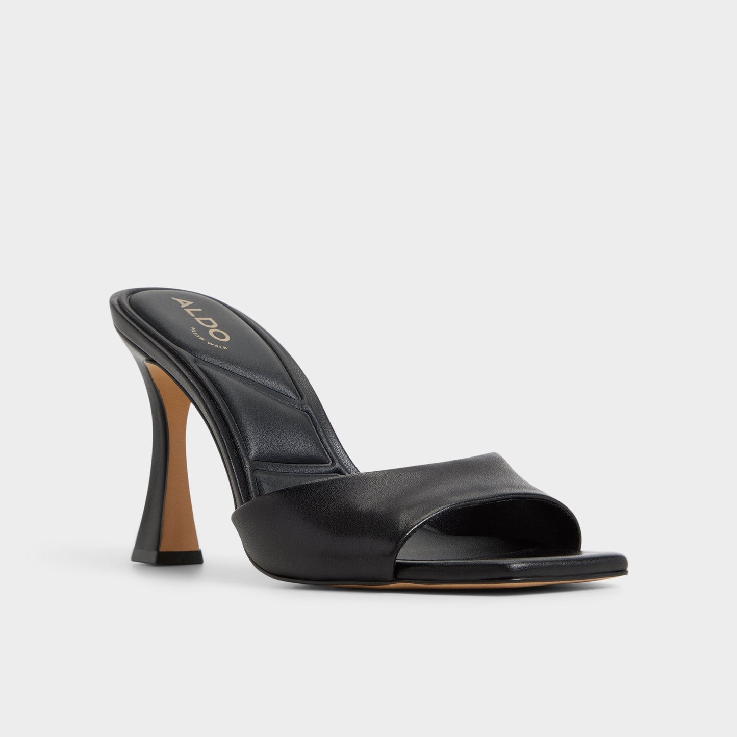 Jennifer in Black - Heeled mule, Stiletto heel - Black