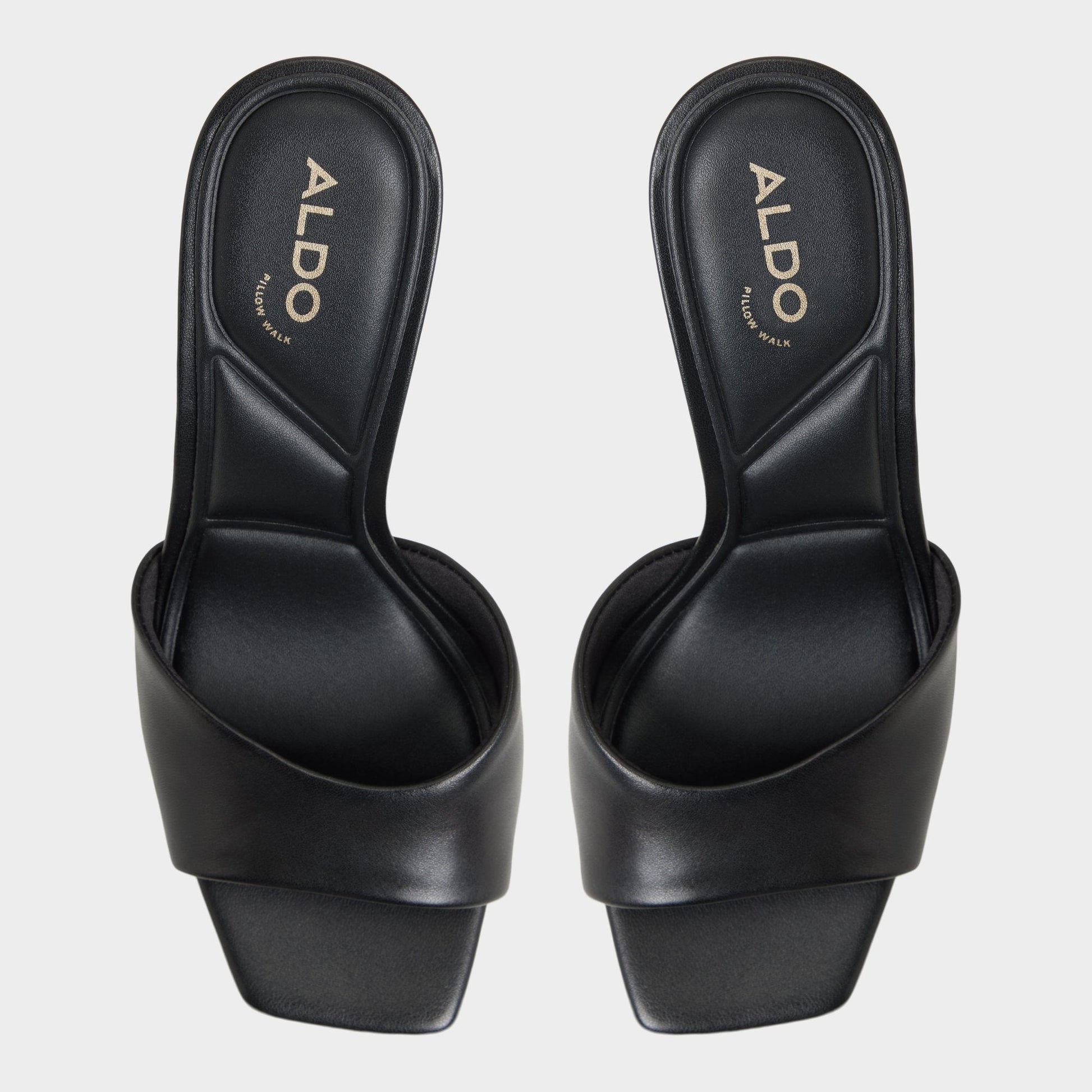 Jennifer in Black - Heeled mule, Stiletto heel - Black