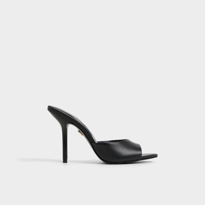 Madelan in Black - Heeled mule, Stiletto heel - Black