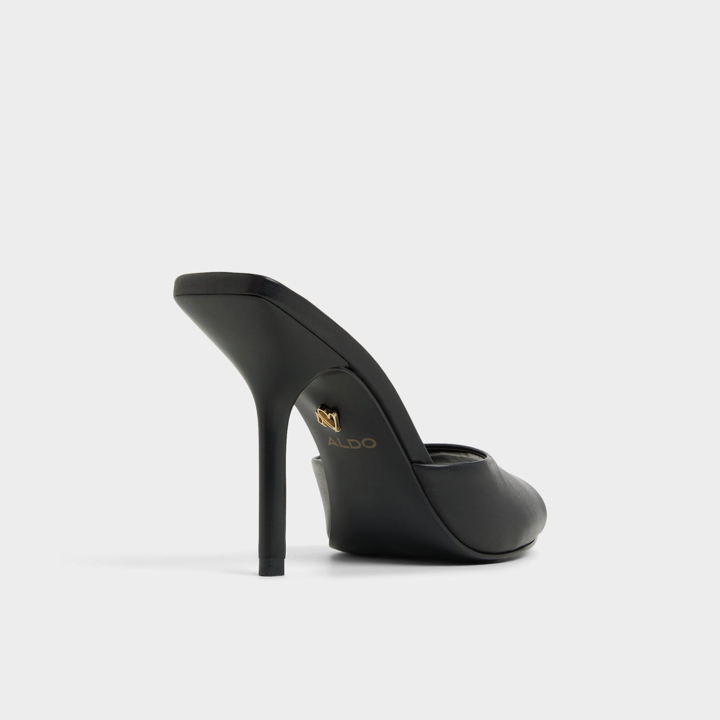 Madelan in Black - Heeled mule, Stiletto heel - Black
