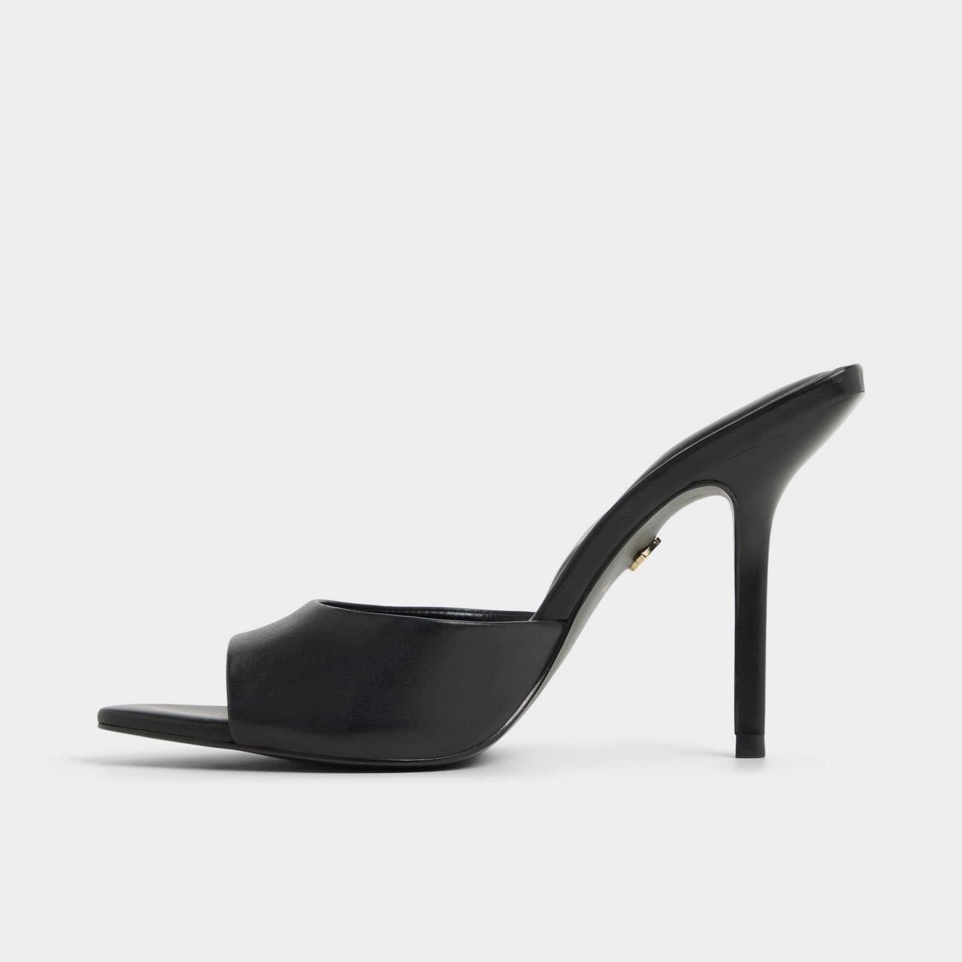 Madelan in Black - Heeled mule, Stiletto heel - Black