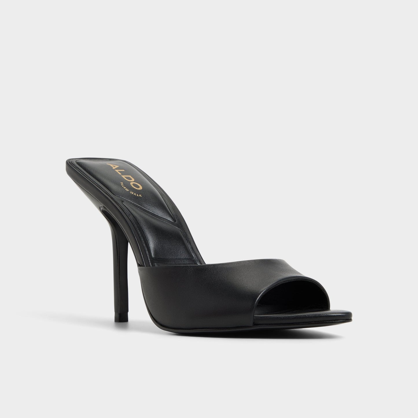 Madelan in Black - Heeled mule, Stiletto heel - Black