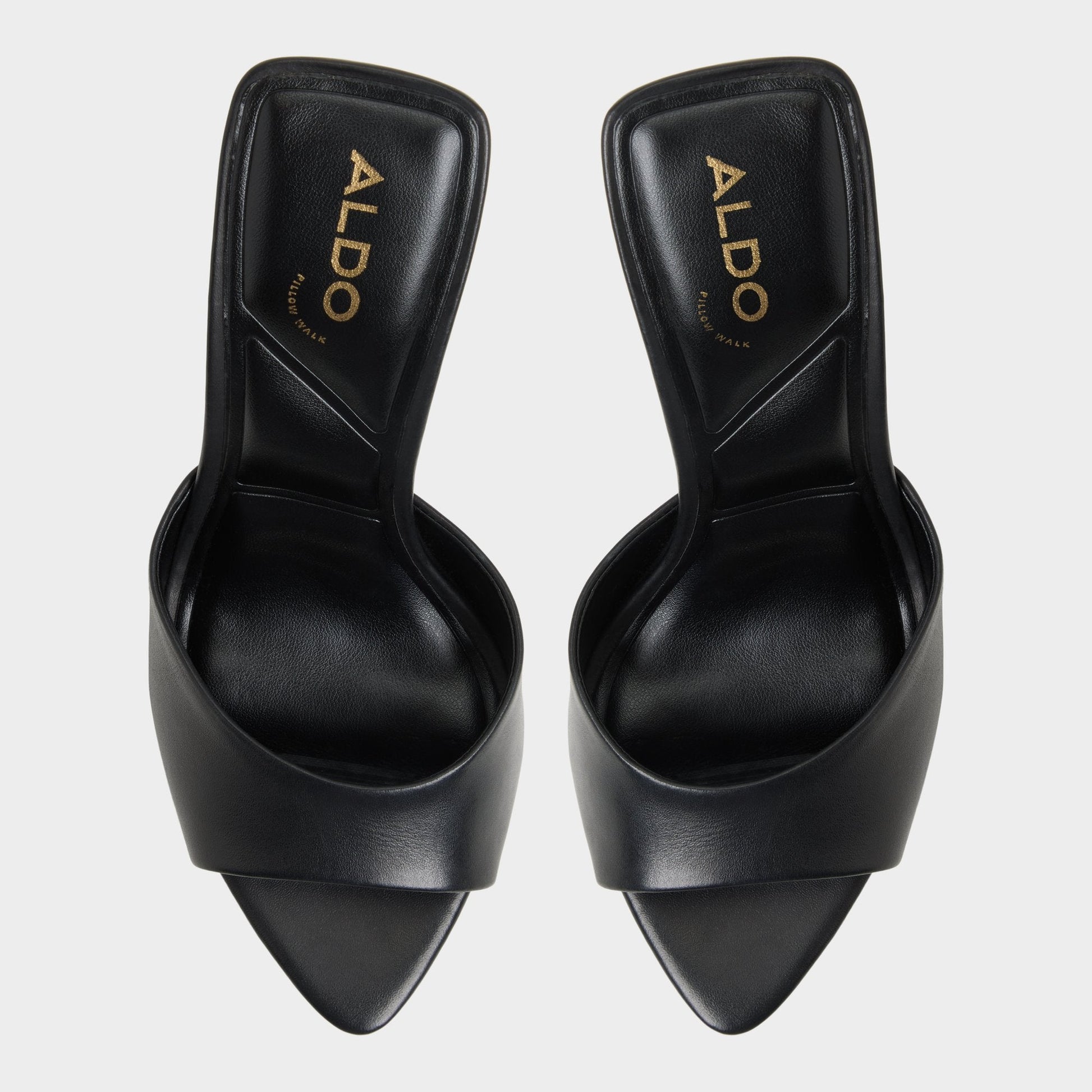 Madelan in Black - Heeled mule, Stiletto heel - Black