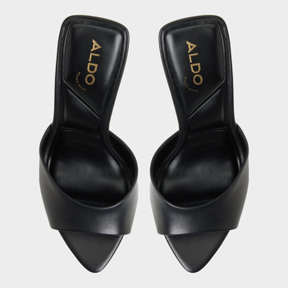 Madelan in Black - Heeled mule, Stiletto heel - Black