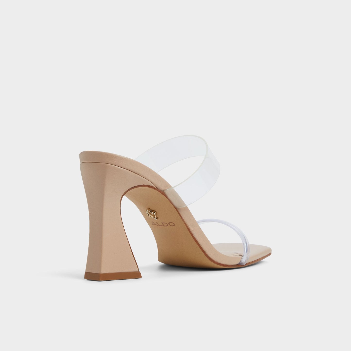 Calley Tan Women's Heeled mules - Heeled mule, Block heel - Tan