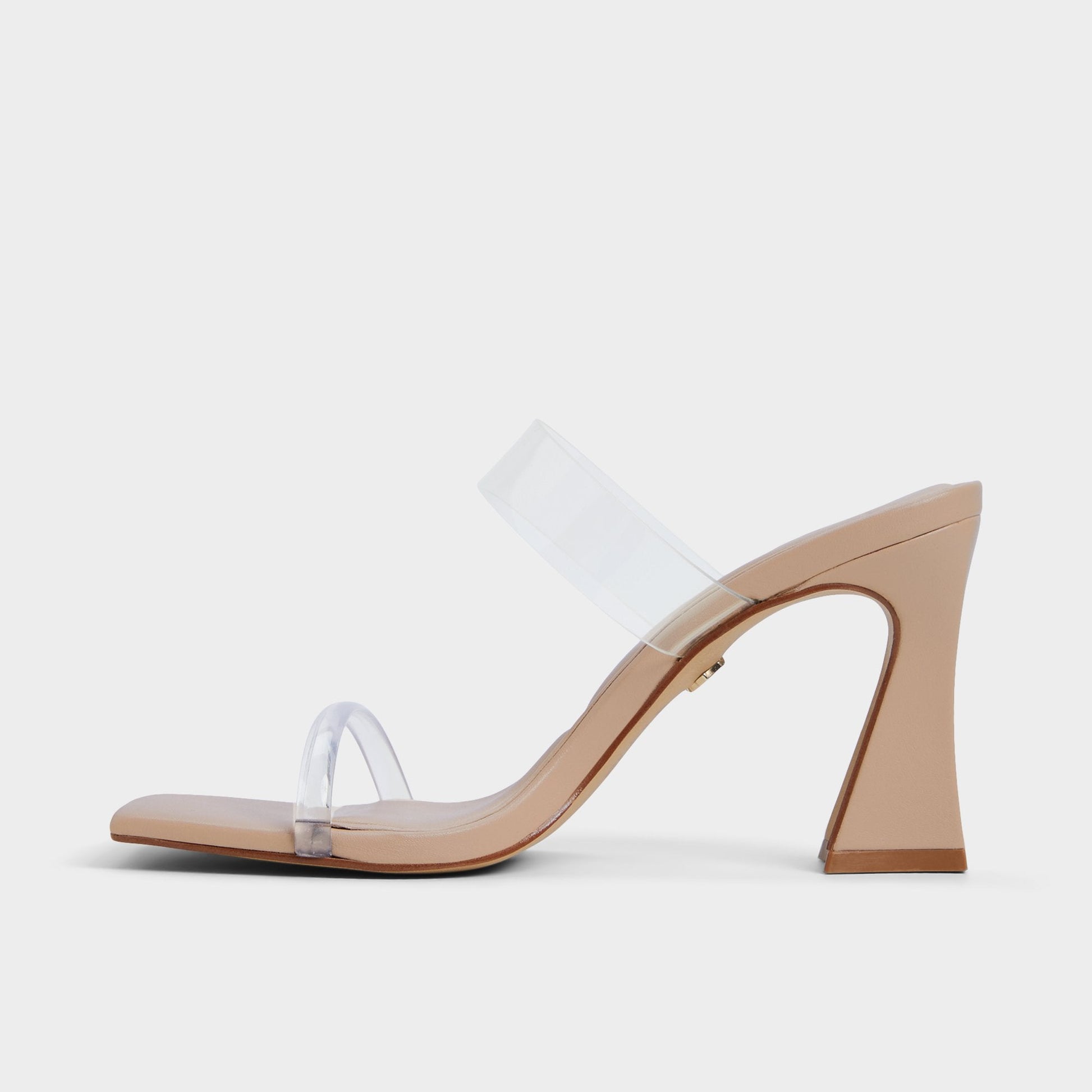 Calley Tan Women's Heeled mules - Heeled mule, Block heel - Tan