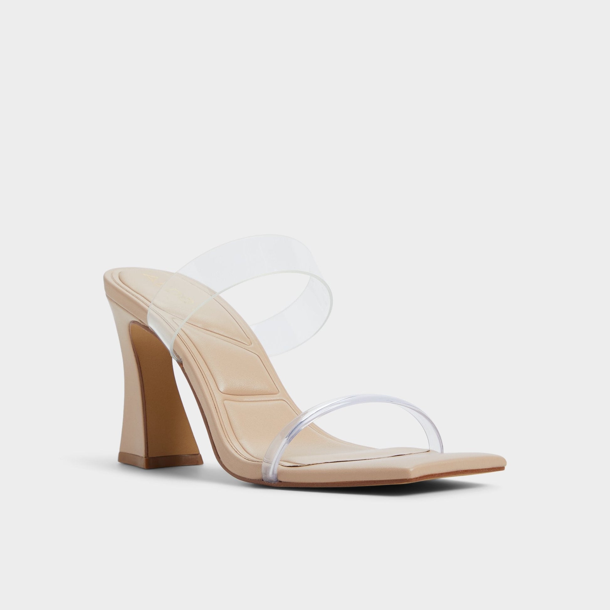 Calley Tan Women's Heeled mules - Heeled mule, Block heel - Tan
