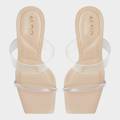Calley Tan Women's Heeled mules - Heeled mule, Block heel - Tan