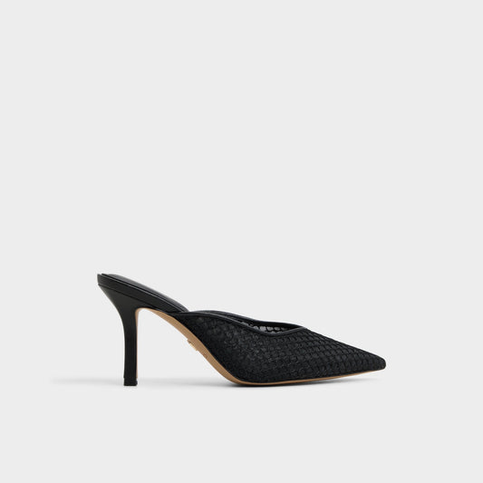 Gamilia Black Women's Kitten heels - Heeled mule, Kitten heel - Black