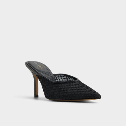 Gamilia Black Women's Kitten heels - Heeled mule, Kitten heel - Black