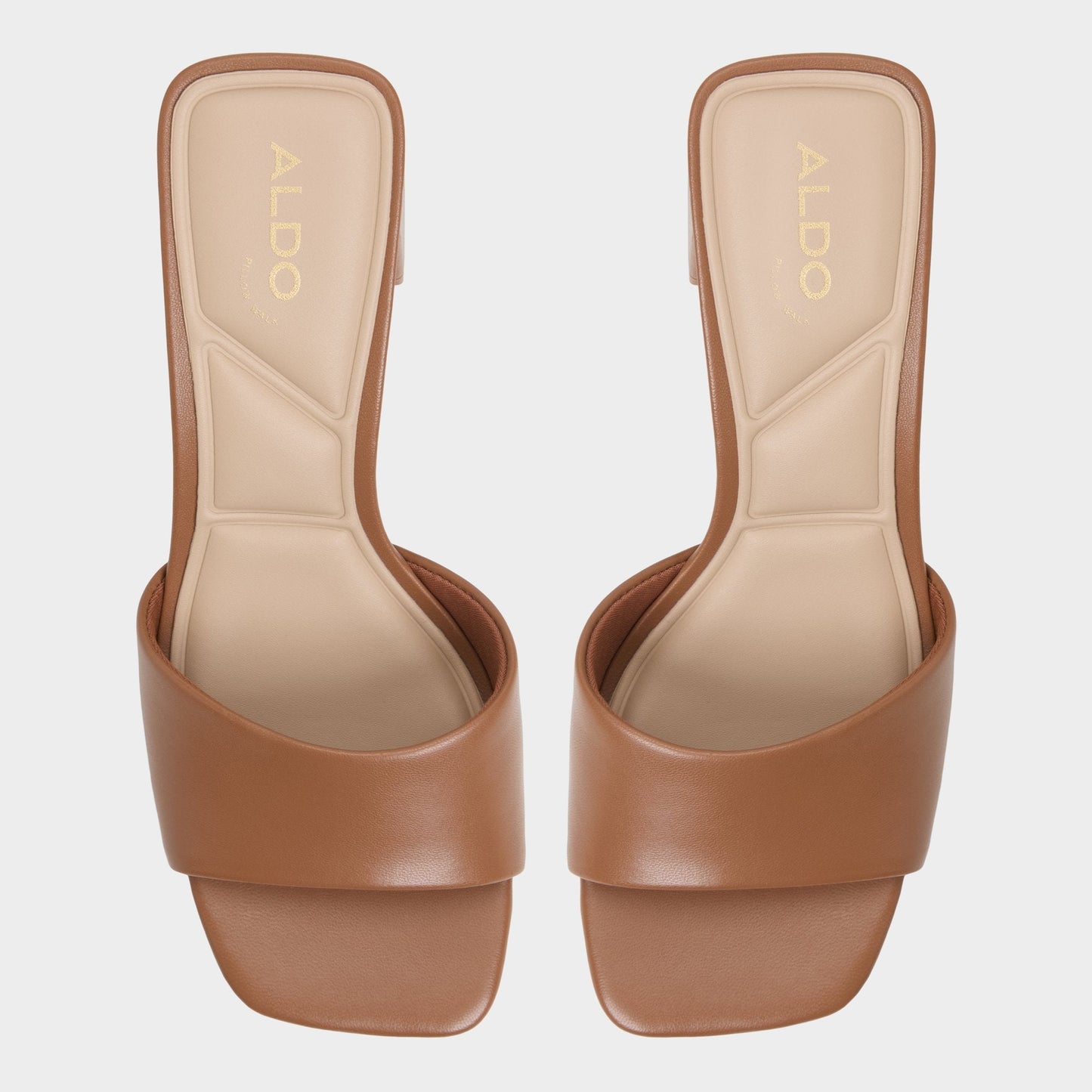 Tisha Tan Women's Heeled mules - Heeled mule, Block heel - Tan