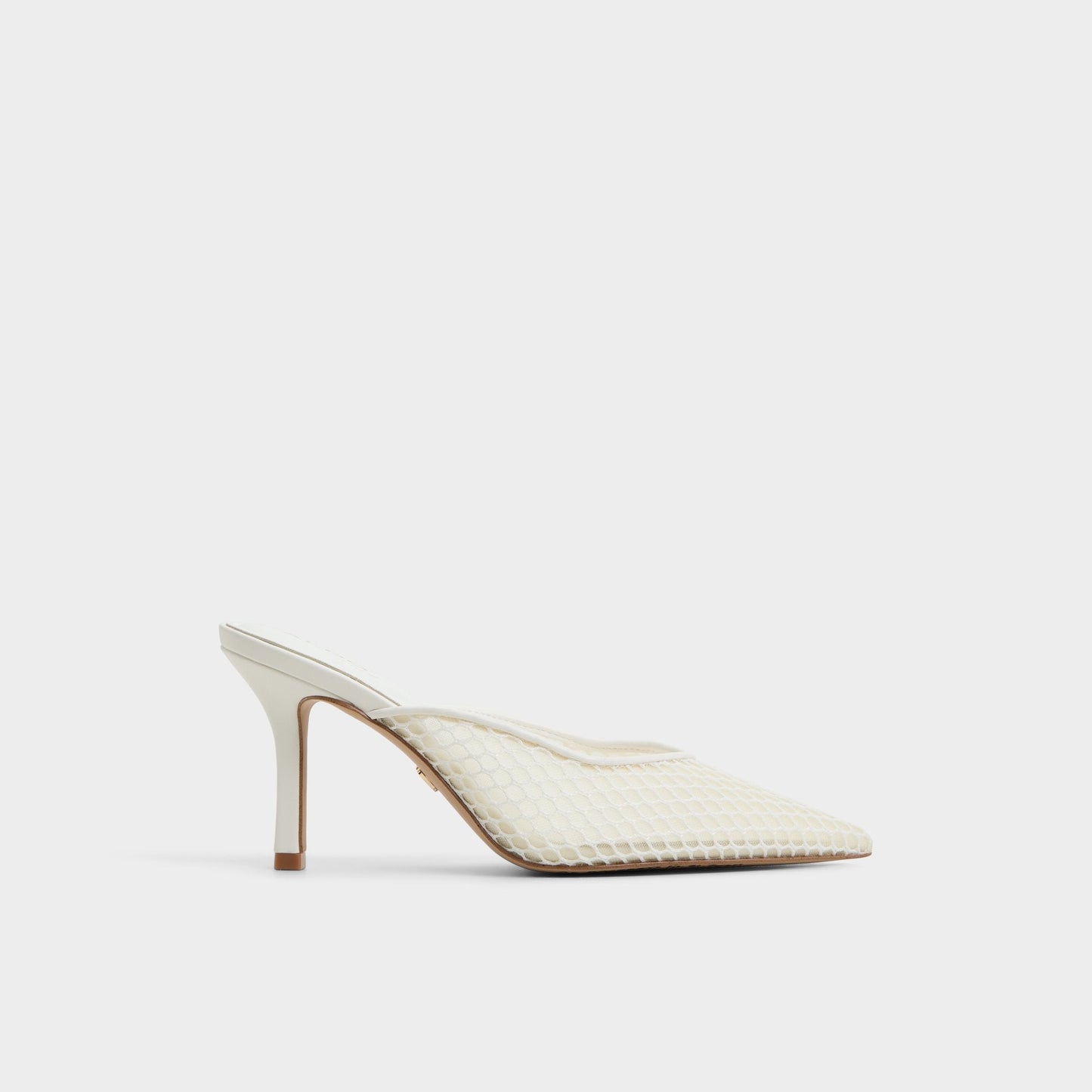 Gamilia Open White Textile Mesh Women's Kitten heels - Heeled mule, Kitten heel - Open White