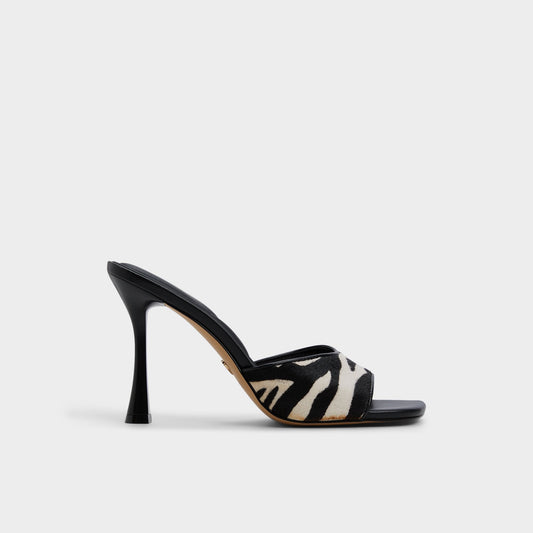 Evadalia White/Black Women's Heeled mules - Heeled mule - White/Black