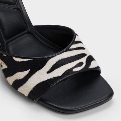 Evadalia White/Black Women's Heeled mules - Heeled mule - White/Black