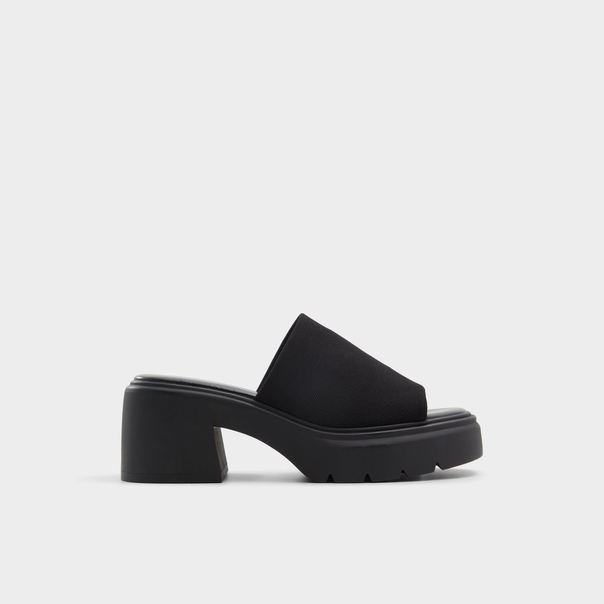 Harrietta Black Women's Wedges - Heeled mule, Block heel - Black