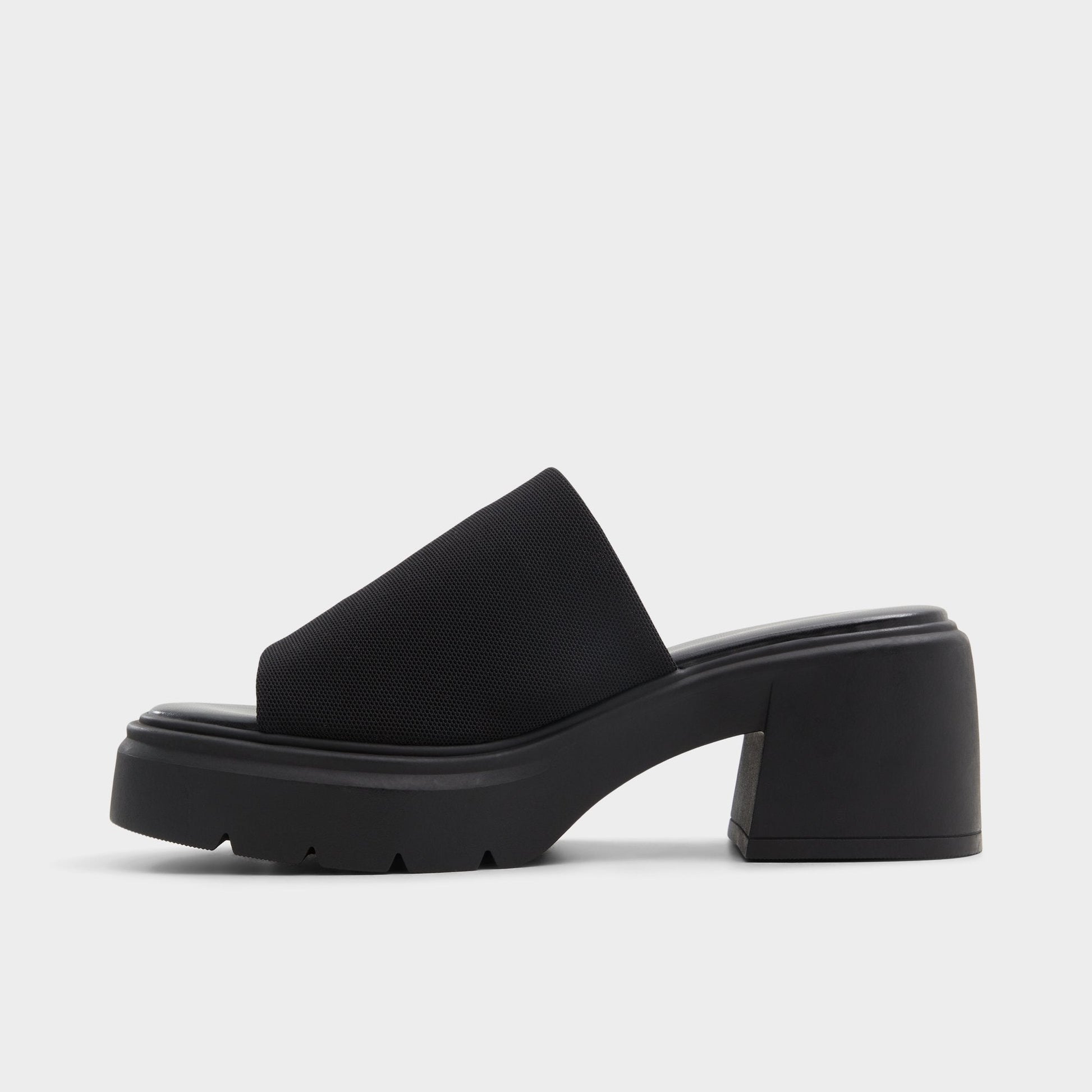 Harrietta Black Women's Wedges - Heeled mule, Block heel - Black
