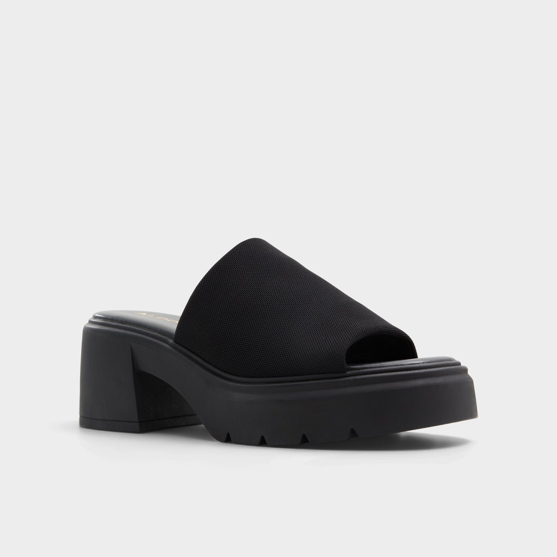 Harrietta Black Women's Wedges - Heeled mule, Block heel - Black