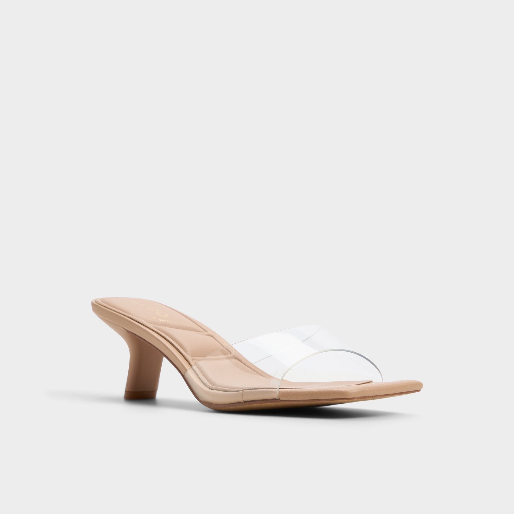Enchanting Tan Women's Heeled mules - Heeled mule, Kitten heel - Tan