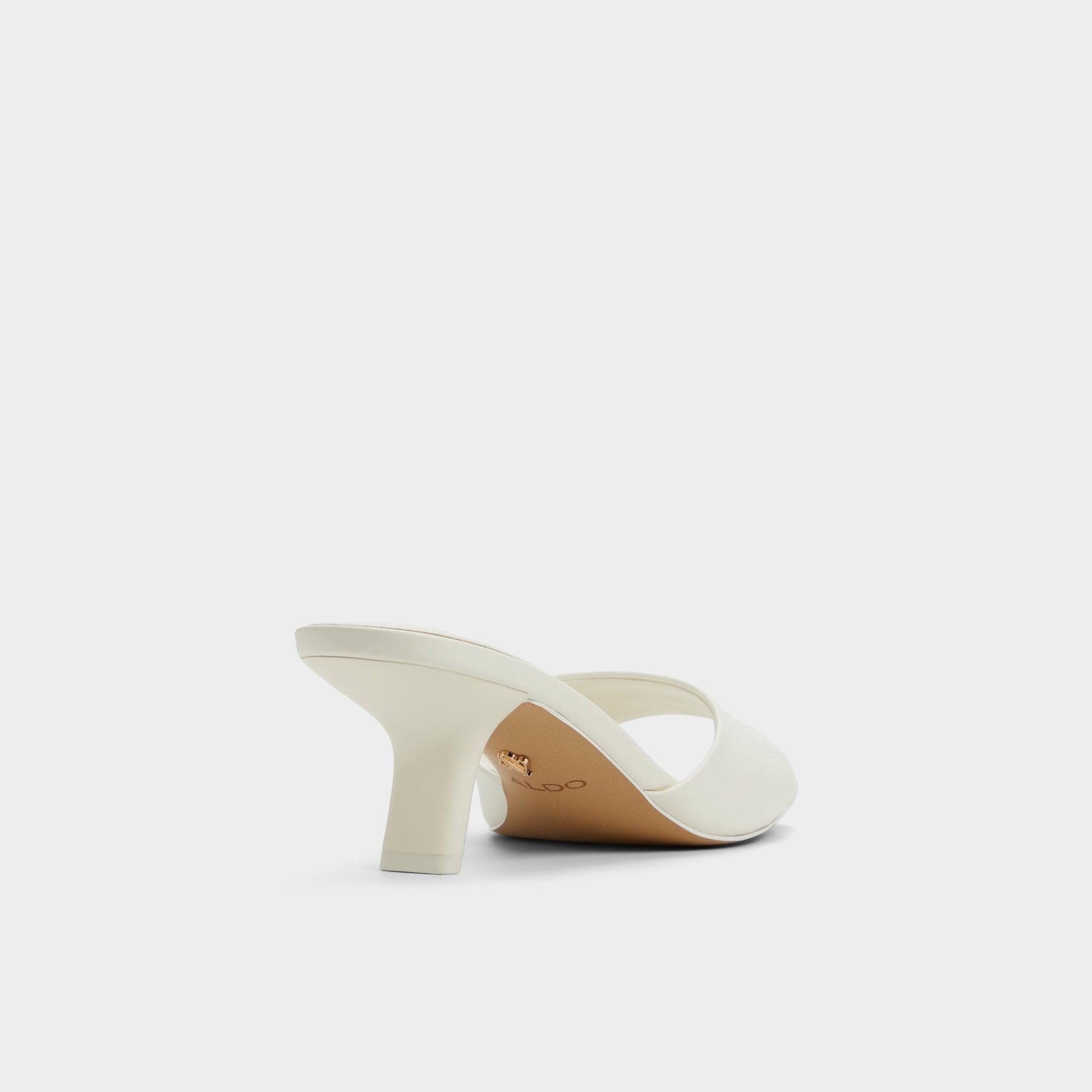 Enchanting White Women's Heeled mules - Heeled mule, Kitten heel - White