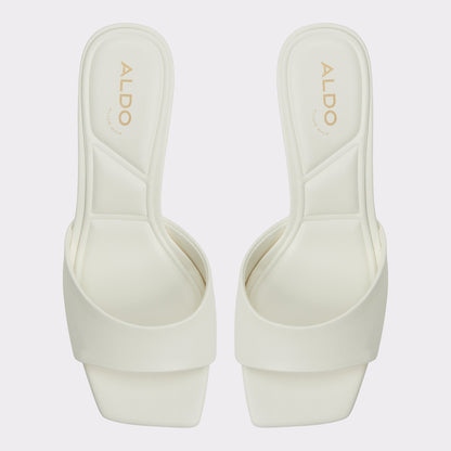 Enchanting White Women's Heeled mules - Heeled mule, Kitten heel - White